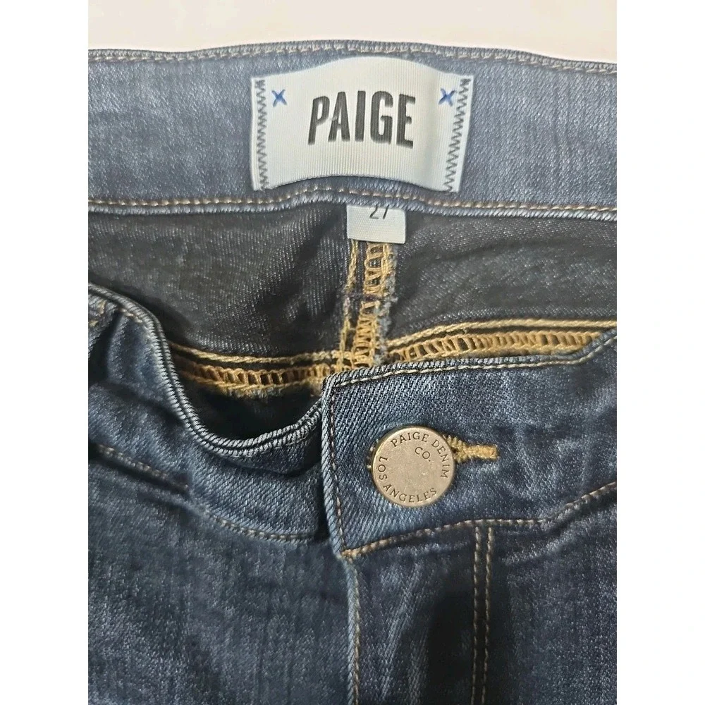 Paige Verdugo‎ Ultra Skinny Maternity Jeans Dark Wash Blue Size 27 Side Panel